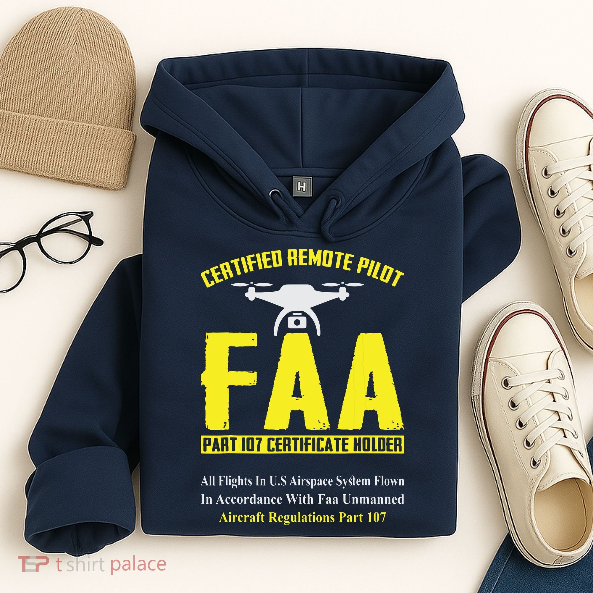 FAA Certified Drone Pilot Funny Remote Pilots Drone Life Hoodie