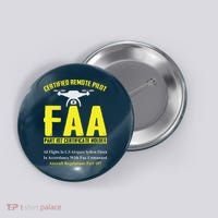 FAA Certified Drone Pilot Funny Remote Pilots Drone Life Button thumb 0