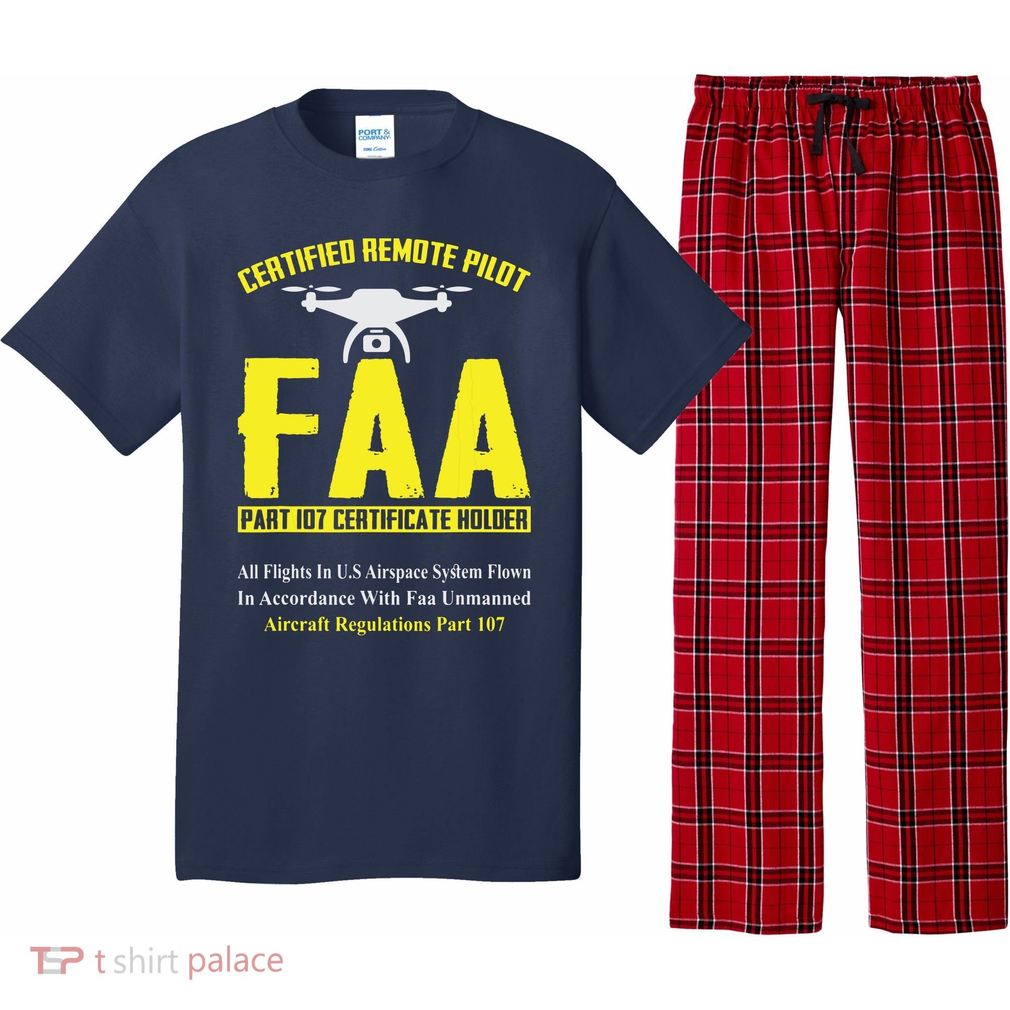 FAA Certified Drone Pilot Funny Remote Pilots Drone Life Pajama Set