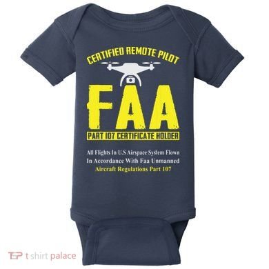 FAA Certified Drone Pilot Funny Remote Pilots Drone Life Baby Bodysuit