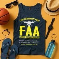 FAA Certified Drone Pilot Funny Remote Pilots Drone Life Tank Top thumb 4