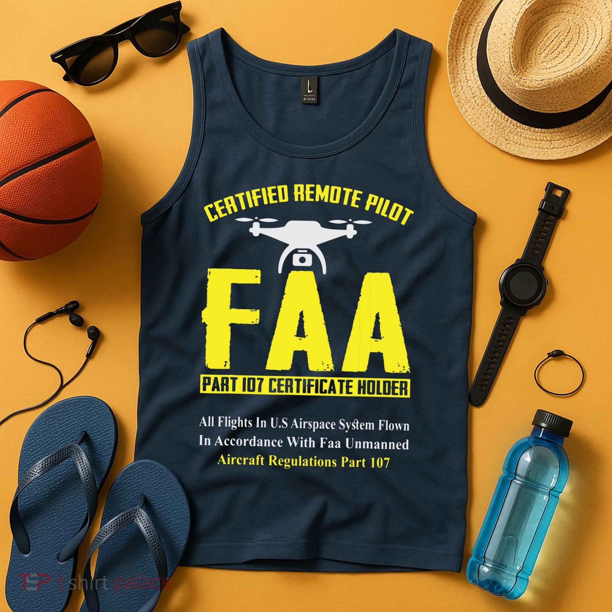 FAA Certified Drone Pilot Funny Remote Pilots Drone Life Tank Top