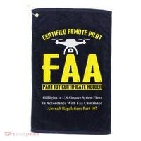 FAA Certified Drone Pilot Funny Remote Pilots Drone Life Golf Towel thumb 0