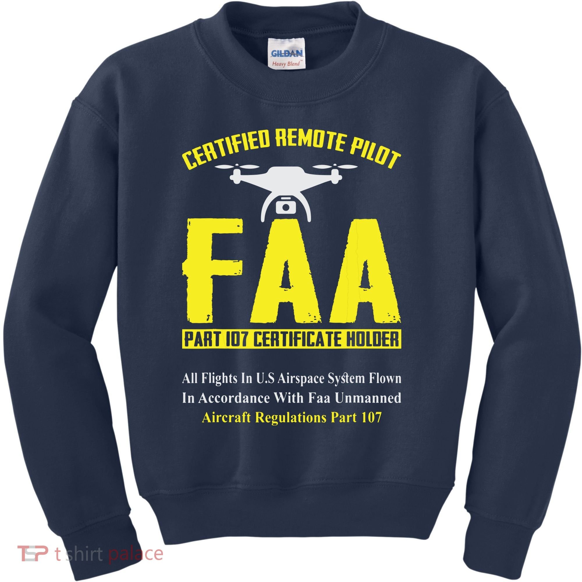 FAA Certified Drone Pilot Funny Remote Pilots Drone Life Kids Sweatshirt