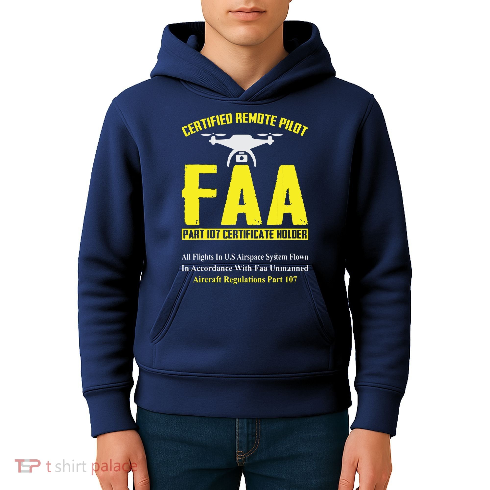 FAA Certified Drone Pilot Funny Remote Pilots Drone Life Kids Hoodie