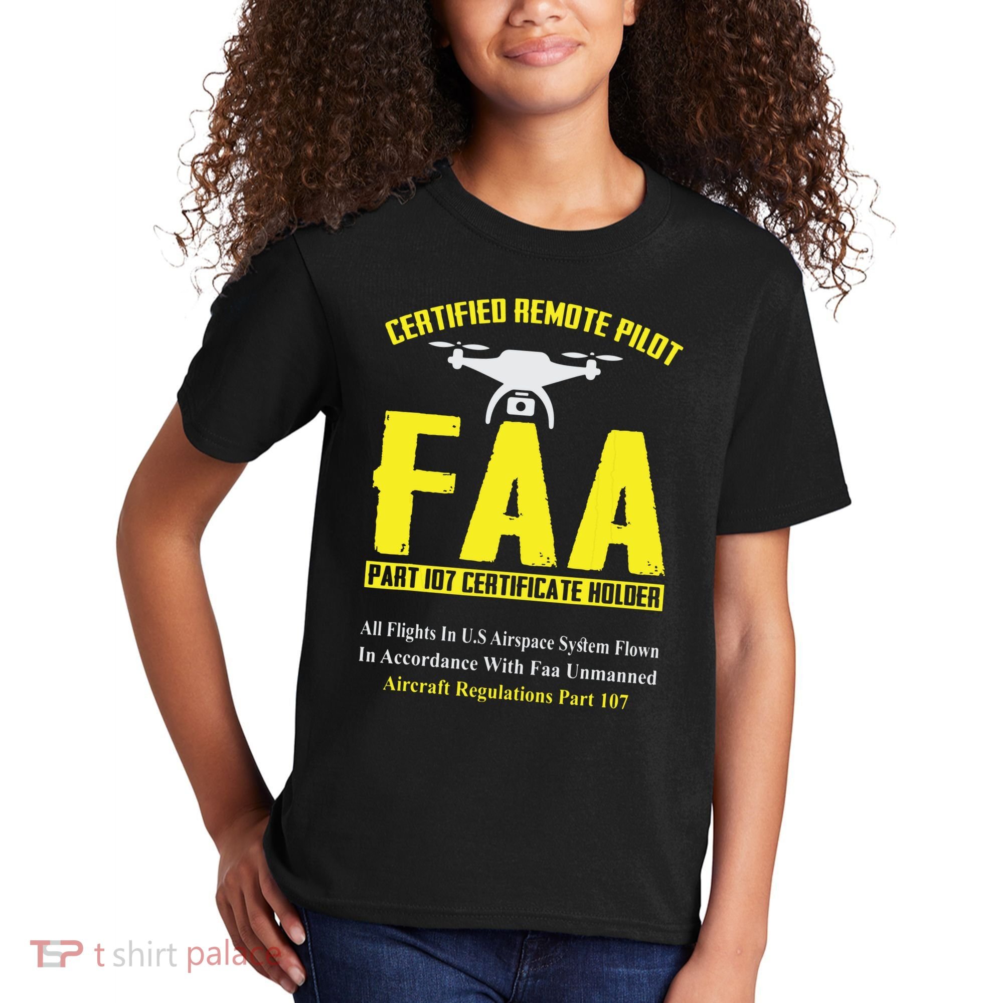 FAA Certified Drone Pilot Funny Remote Pilots Drone Life Kids T-Shirt