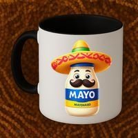 Funny Cinco De Mayo Mayonnaise Bottle Mexican Fiesta Pun Coffee Mug thumb 2