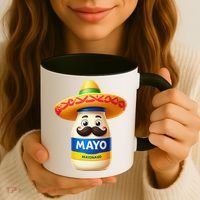Funny Cinco De Mayo Mayonnaise Bottle Mexican Fiesta Pun Coffee Mug thumb 3