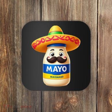 Funny Cinco De Mayo Mayonnaise Bottle Mexican Fiesta Pun Coaster