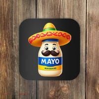 Funny Cinco De Mayo Mayonnaise Bottle Mexican Fiesta Pun Coaster thumb 0