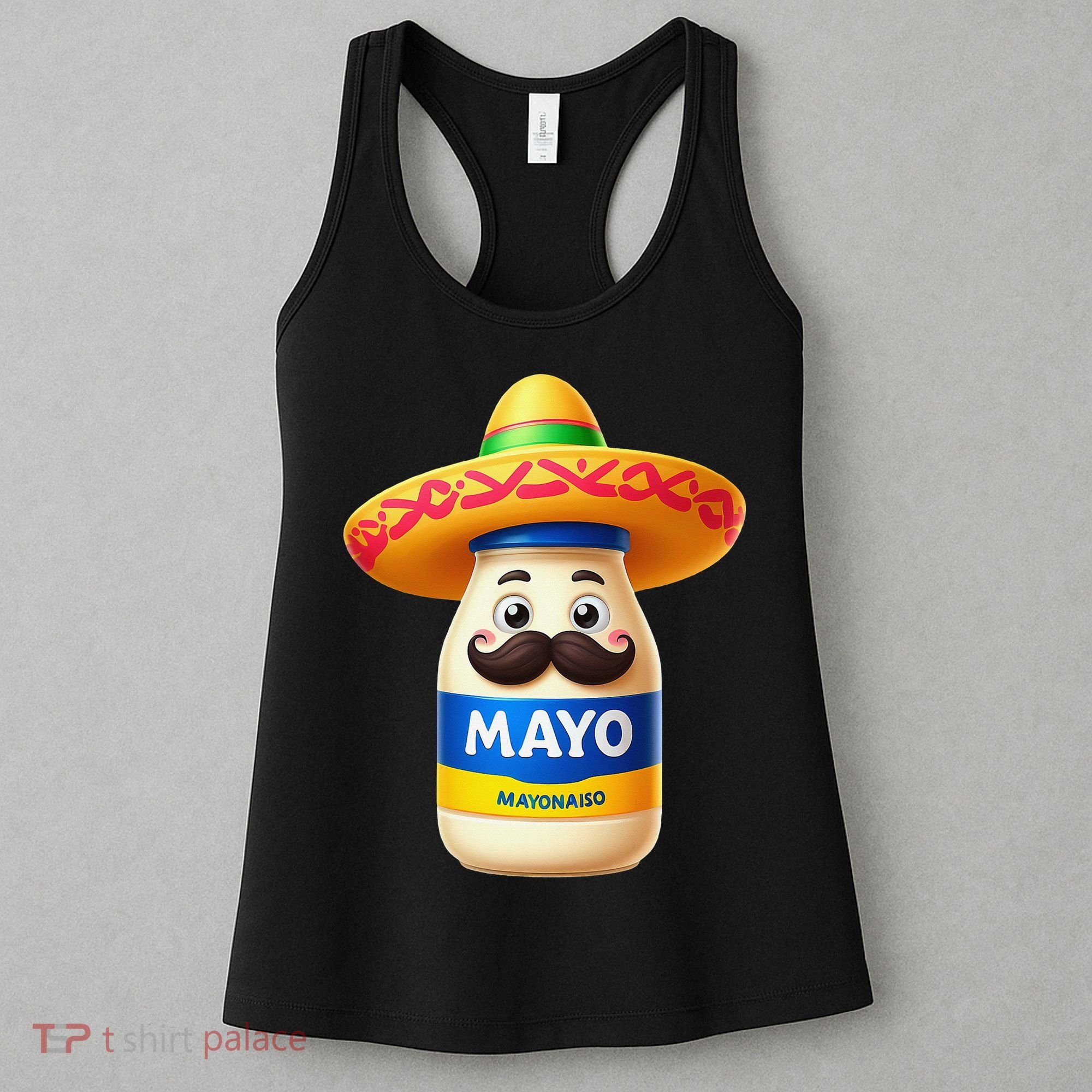 Funny Cinco De Mayo Mayonnaise Bottle Mexican Fiesta Pun Women's Tank Top