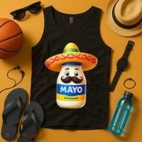 Funny Cinco De Mayo Mayonnaise Bottle Mexican Fiesta Pun Tank Top thumb 4