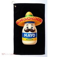 Funny Cinco De Mayo Mayonnaise Bottle Mexican Fiesta Pun Golf Towel thumb 0