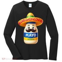 Funny Cinco De Mayo Mayonnaise Bottle Mexican Fiesta Pun Women's Long Sleeve Shirt thumb 0