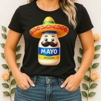 Funny Cinco De Mayo Mayonnaise Bottle Mexican Fiesta Pun Women's T-Shirt thumb 2