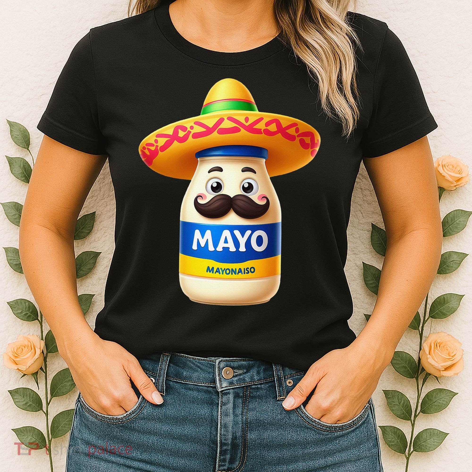 Funny Cinco De Mayo Mayonnaise Bottle Mexican Fiesta Pun Women's T-Shirt