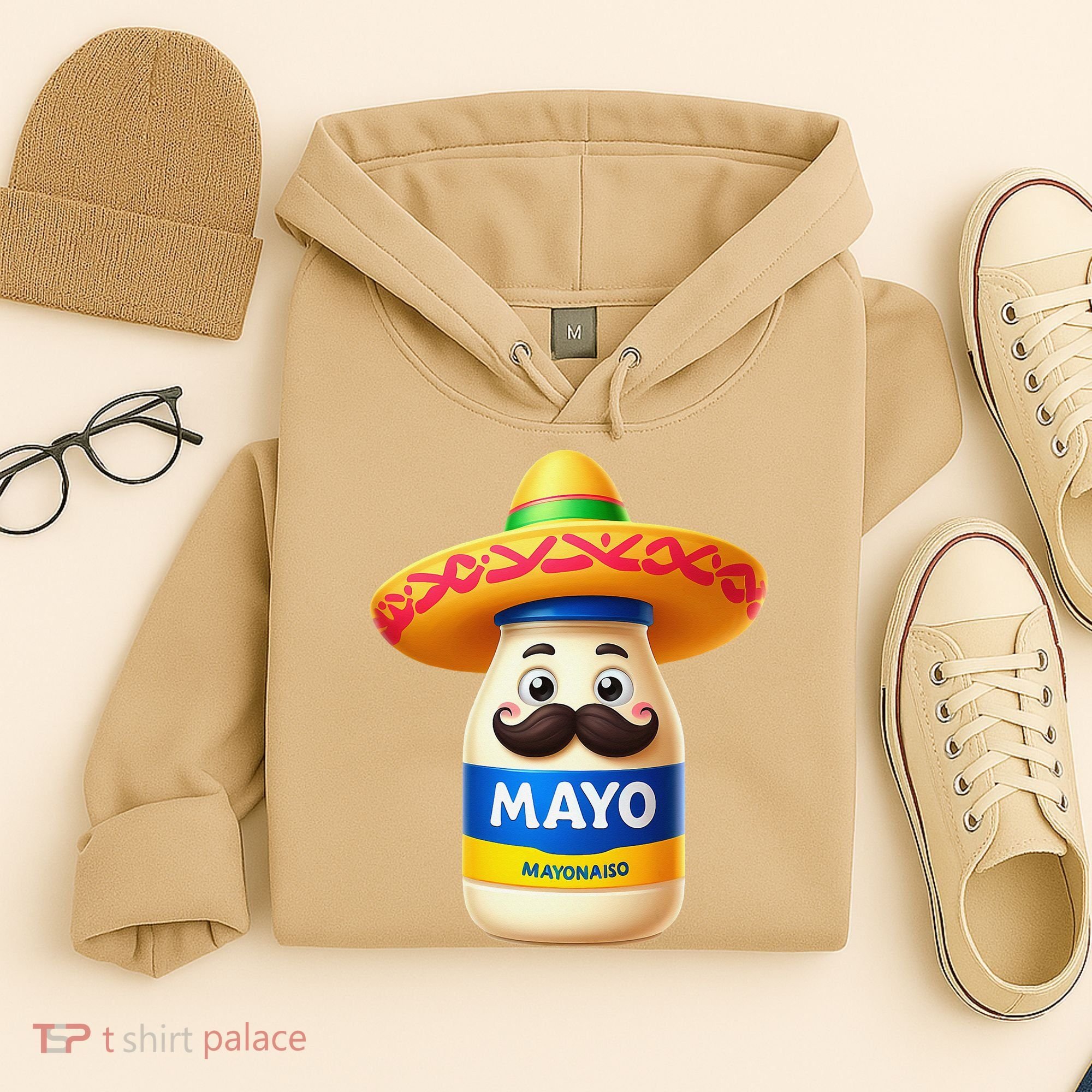 Funny Cinco De Mayo Mayonnaise Bottle Mexican Fiesta Pun Hoodie