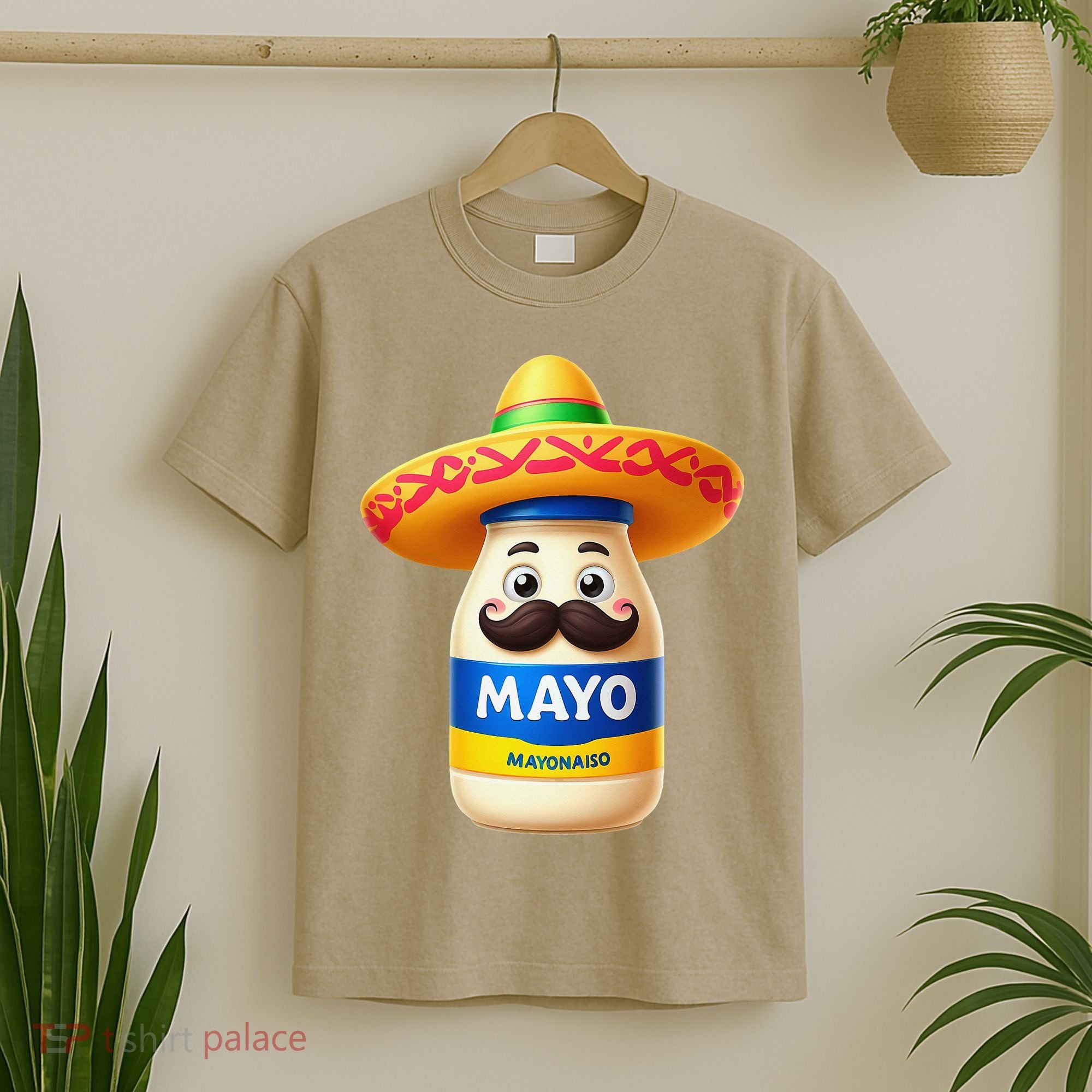 Funny Cinco De Mayo Mayonnaise Bottle Mexican Fiesta Pun T-Shirt