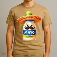 Funny Cinco De Mayo Mayonnaise Bottle Mexican Fiesta Pun T-Shirt thumb 3