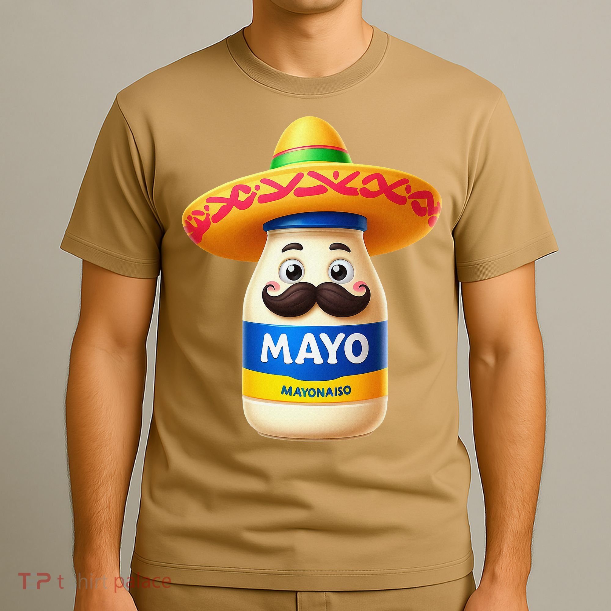 Funny Cinco De Mayo Mayonnaise Bottle Mexican Fiesta Pun T-Shirt