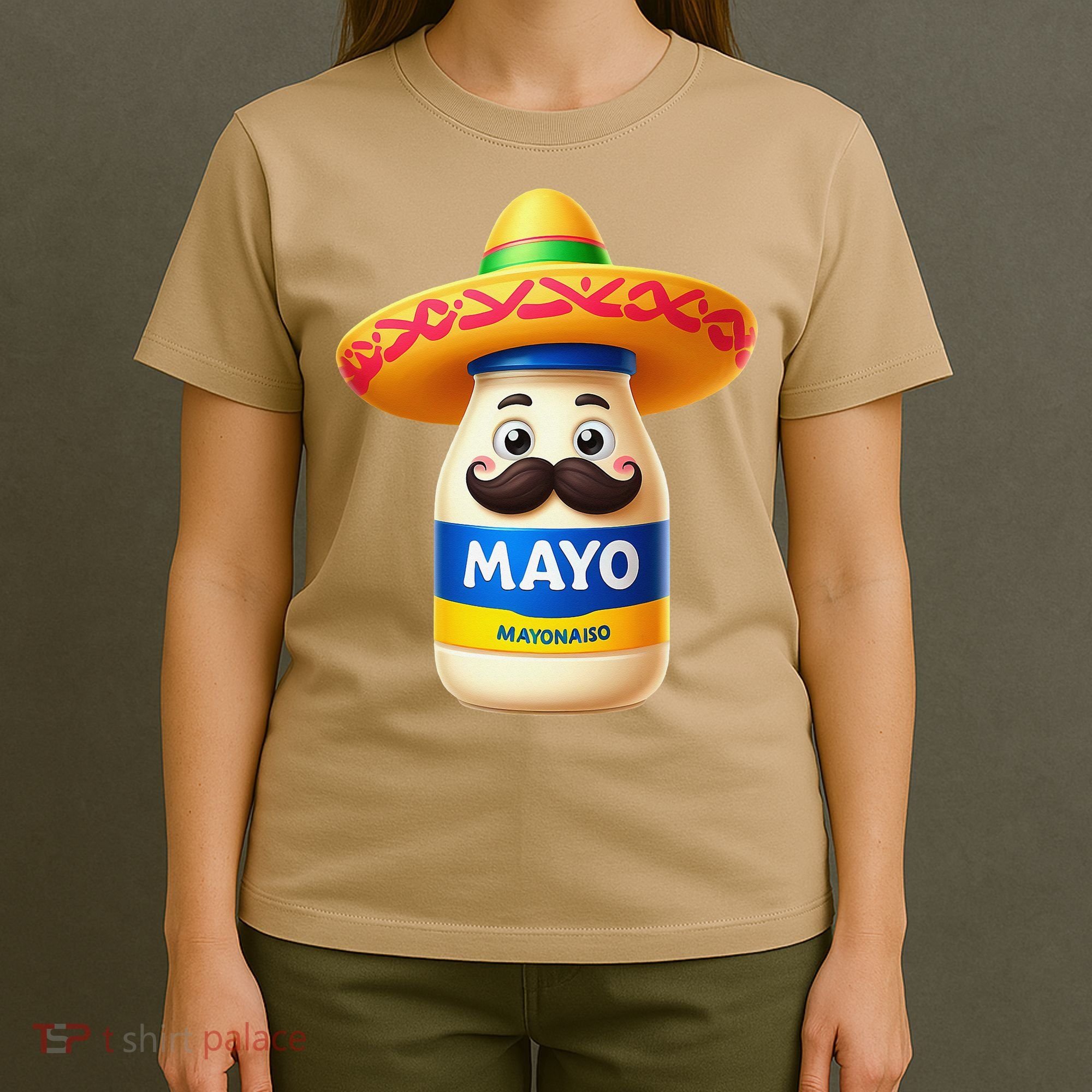 Funny Cinco De Mayo Mayonnaise Bottle Mexican Fiesta Pun T-Shirt