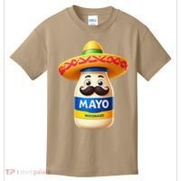 Funny Cinco De Mayo Mayonnaise Bottle Mexican Fiesta Pun Kids T-Shirt thumb 0