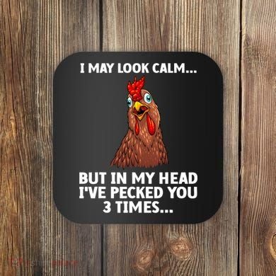Funny Chicken Design Poultry Chicken Farmer Coaster