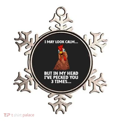Funny Chicken Design Poultry Chicken Farmer Ornament