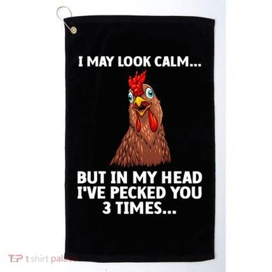 Funny Chicken Design Poultry Chicken Farmer Golf Towel