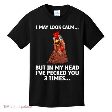 Funny Chicken Design Poultry Chicken Farmer Kids T-Shirt