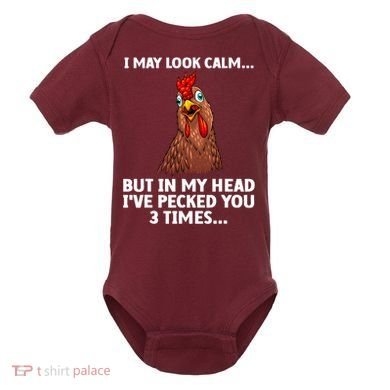 Funny Chicken Design Poultry Chicken Farmer Baby Bodysuit