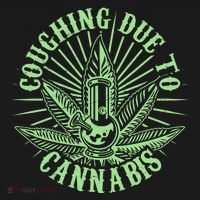 Funny Coughing Due To Cannabis Apron thumb 3
