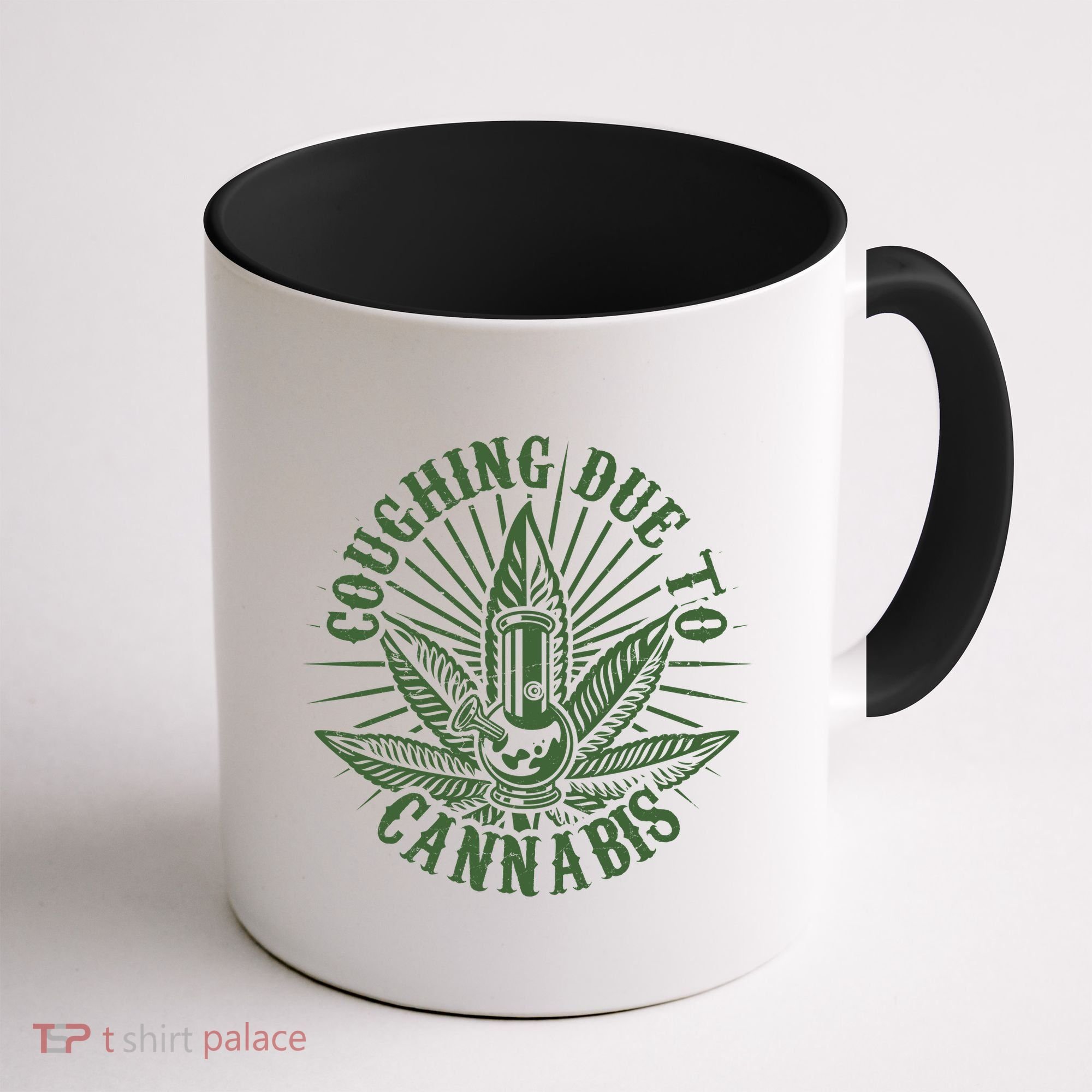 Funny Coughing Due To Cannabis Coffee Mug
