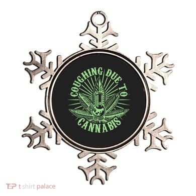 Funny Coughing Due To Cannabis Ornament