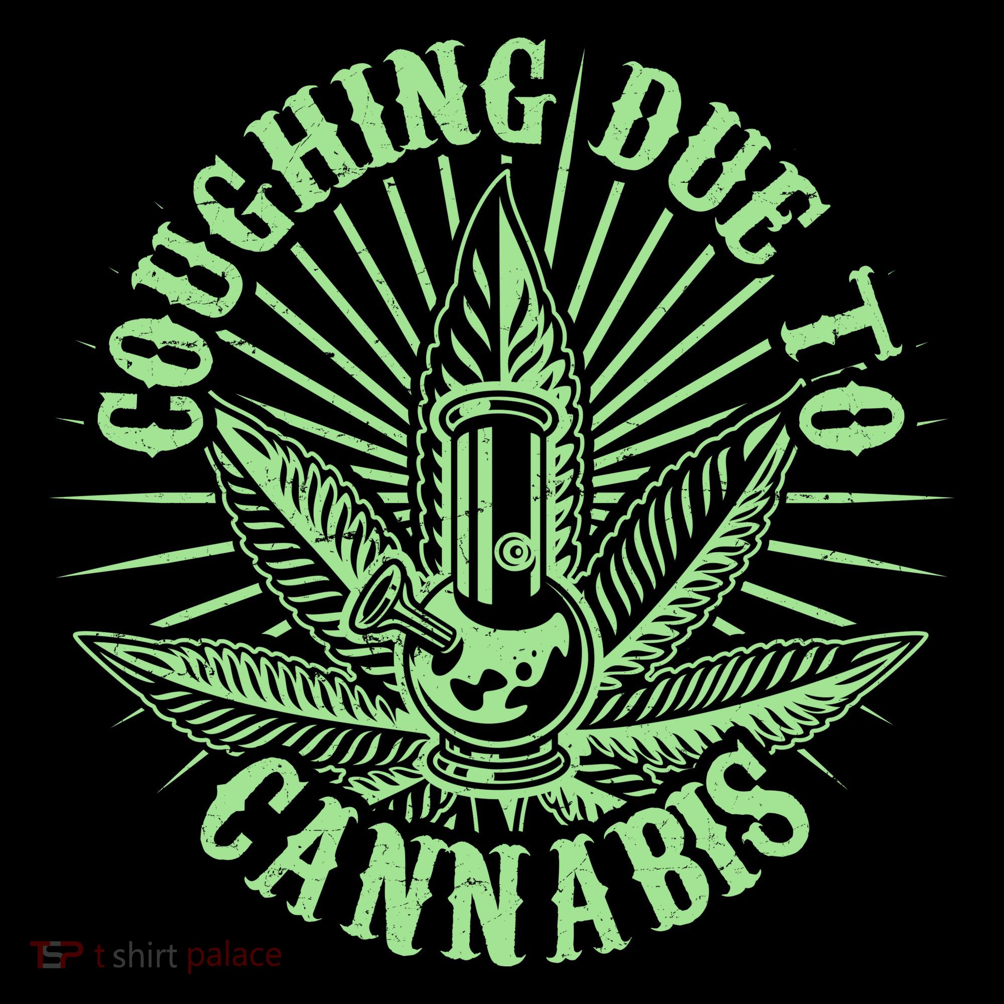 Funny Coughing Due To Cannabis Ornament