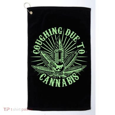 Funny Coughing Due To Cannabis Golf Towel
