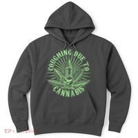 Funny Coughing Due To Cannabis Hoodie thumb 0