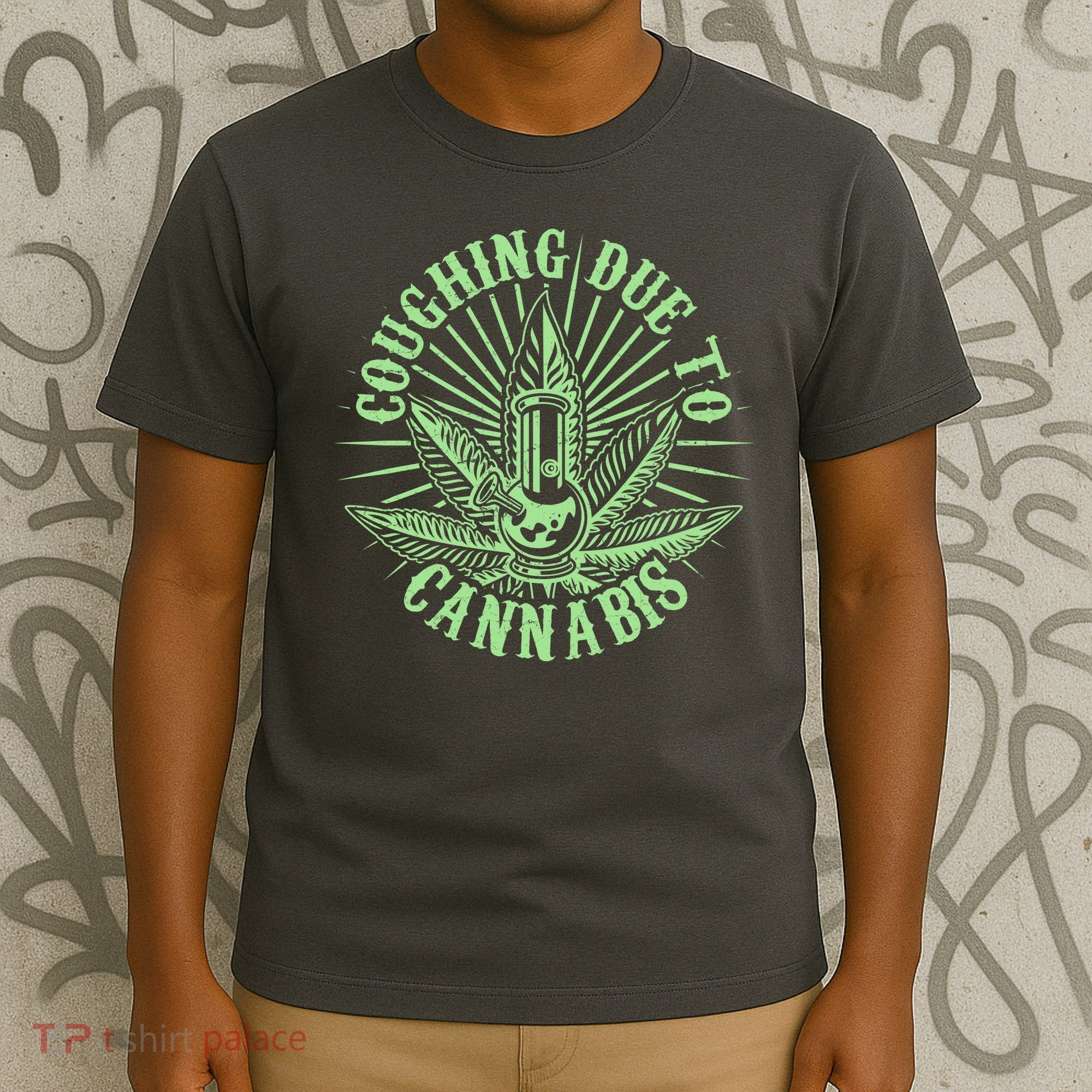 Funny Coughing Due To Cannabis T-Shirt