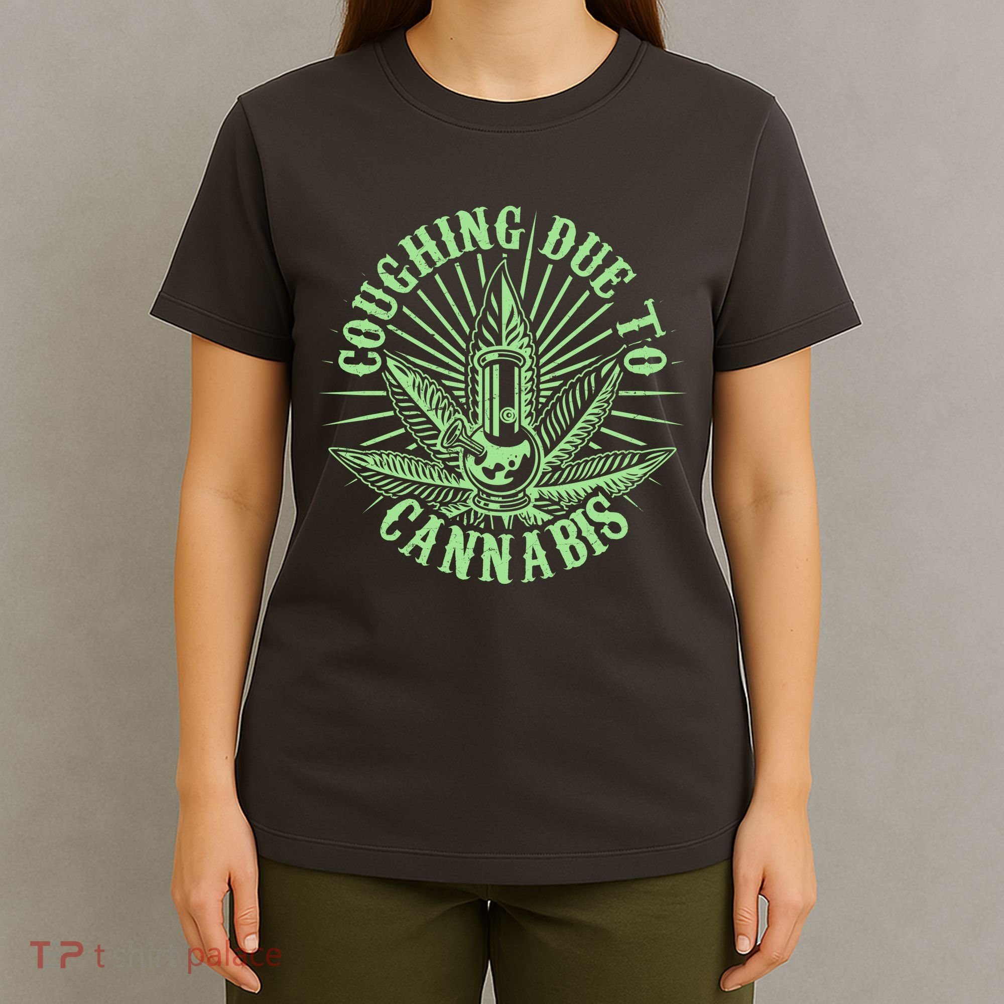 Funny Coughing Due To Cannabis T-Shirt
