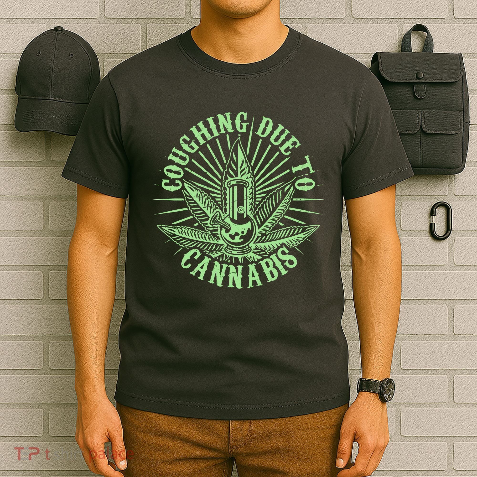 Funny Coughing Due To Cannabis T-Shirt