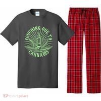Funny Coughing Due To Cannabis Pajama Set thumb 0