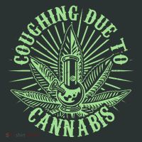Funny Coughing Due To Cannabis Baby Bodysuit thumb 2