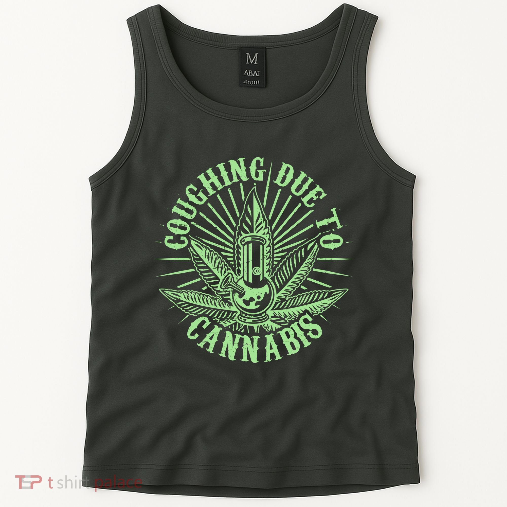 Funny Coughing Due To Cannabis Tank Top