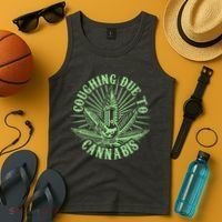 Funny Coughing Due To Cannabis Tank Top thumb 4