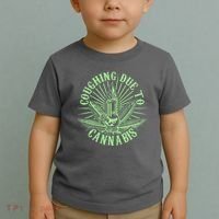 Funny Coughing Due To Cannabis Toddler T-Shirt thumb 2