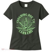 Funny Coughing Due To Cannabis Women's T-Shirt thumb 0