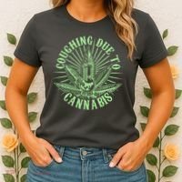 Funny Coughing Due To Cannabis Women's T-Shirt thumb 2