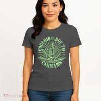 Funny Coughing Due To Cannabis Women's T-Shirt thumb 4