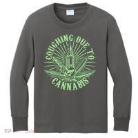 Funny Coughing Due To Cannabis Kids Long Sleeve Shirt thumb 0