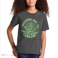 Funny Coughing Due To Cannabis Kids T-Shirt thumb 2